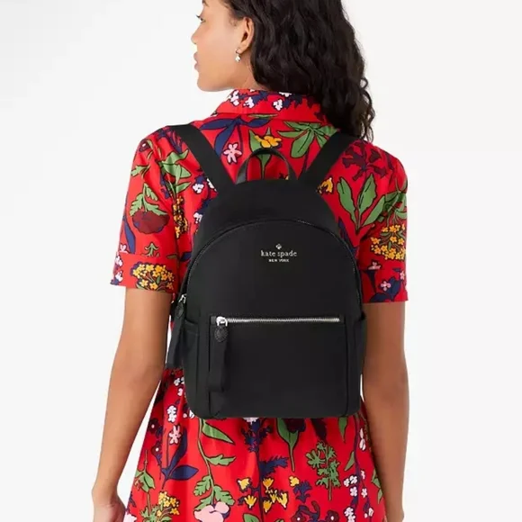 Kate Spade Chelsea Nylon Medium Backpack Black - Picture 11 of 11